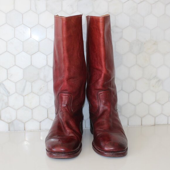 Rare Vintage FRYE Red Campus 2950 Boots - Picture 3 of 6